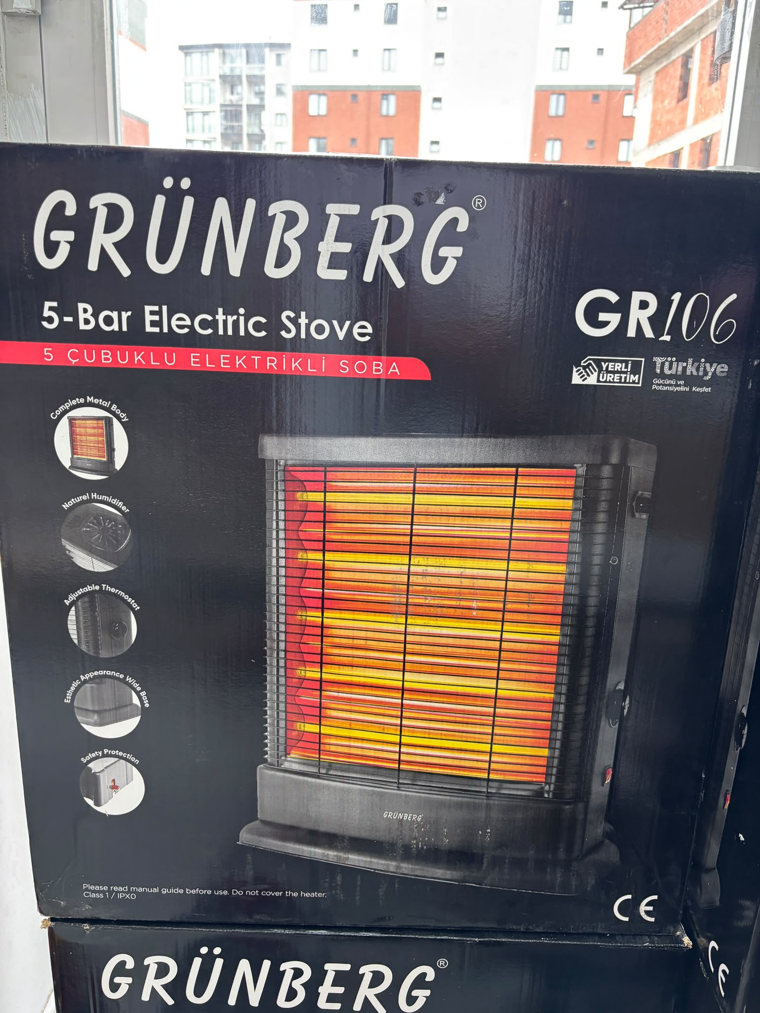 Grünberg GR106 – 5 Çubuklu 2500W Elektrikli Soba